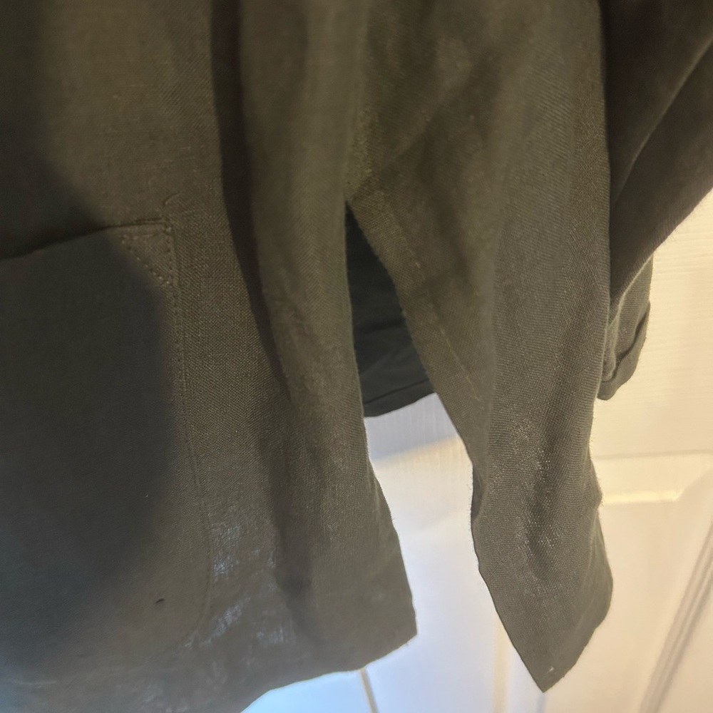 Women's Black Linen Shirt by Essentials - Picture 4 of 5